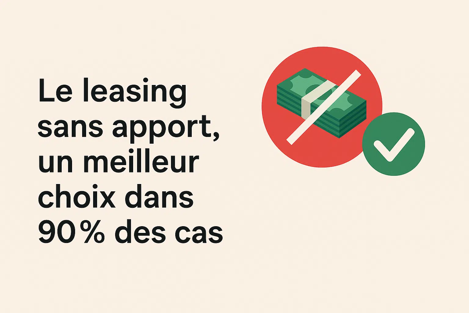 Le leasing sans apport, un meilleur choix dans 90% des cas